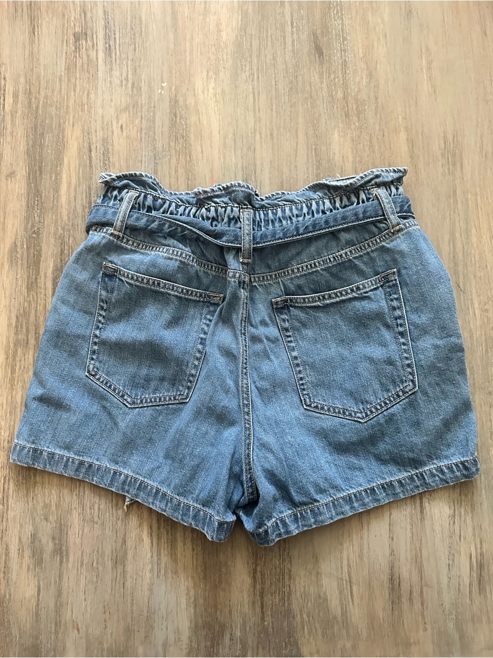 OAK + FORT Denim Tie Waist Shorts - Picture 4 of 4